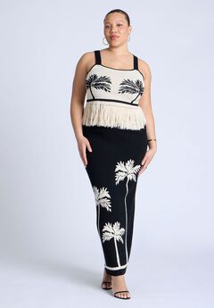 Intarsia Column Skirt