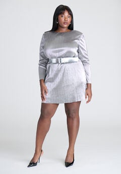 Pleated Mini Dress