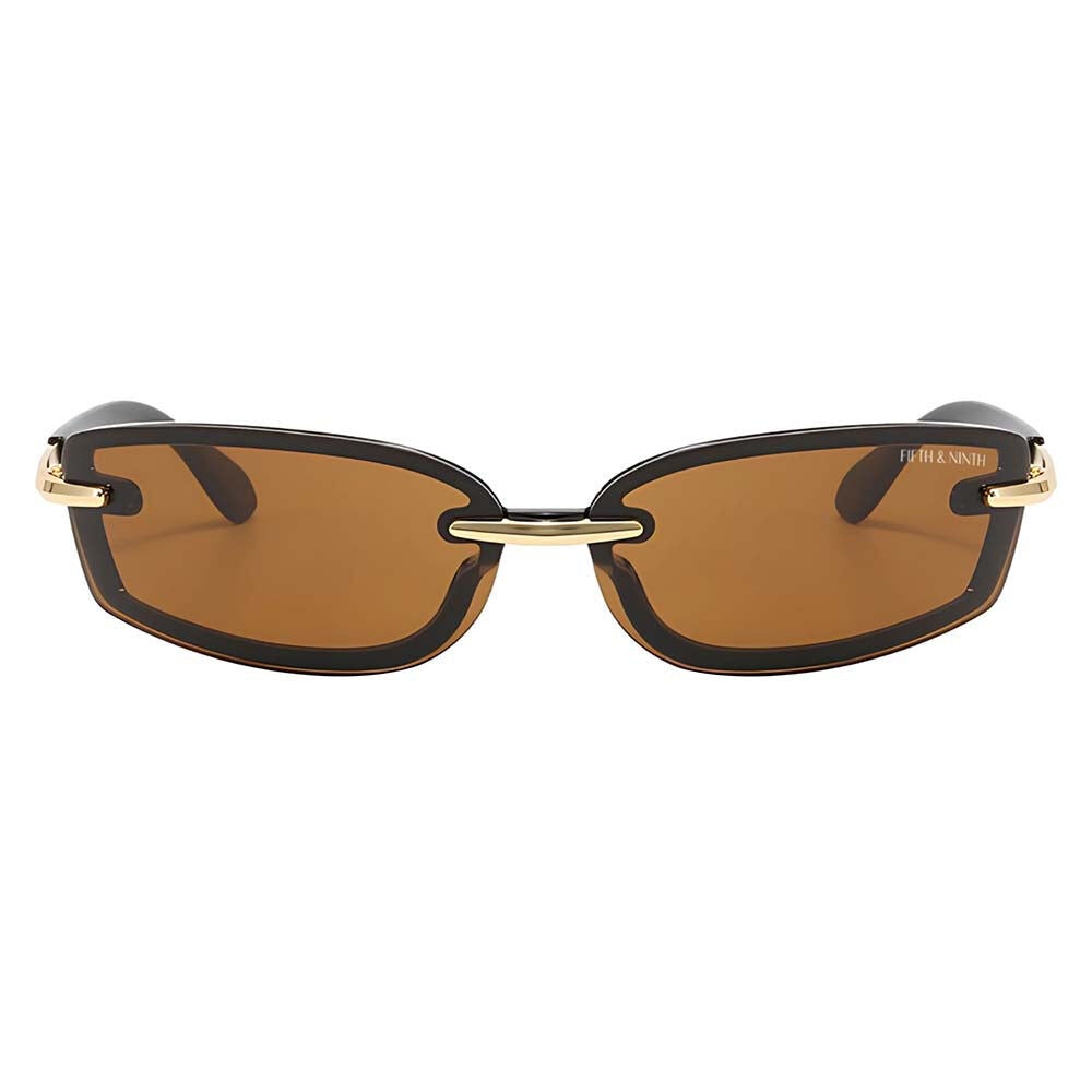 Zuri Sunglasses, BROWN AND GOLD, hi-res image number 0