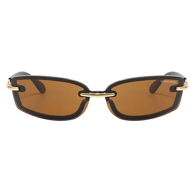Zuri Sunglasses, BROWN AND GOLD, hi-res image number 0
