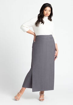 Maxi Structured Wrap Skirt