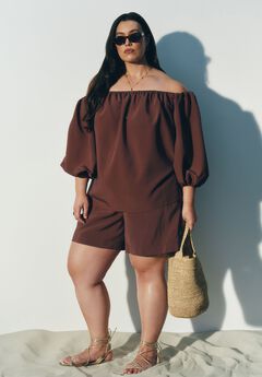 Peached Fabric Pull-On Short