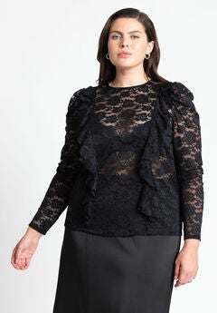 Lace Ruffle Top