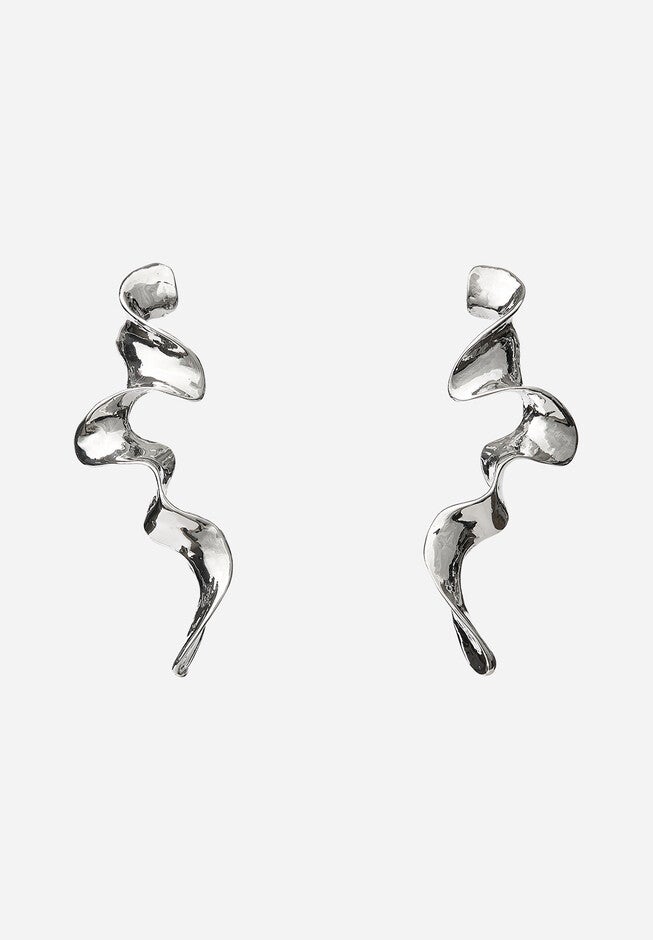 Squiggle Earrings, SILVER, hi-res image number null