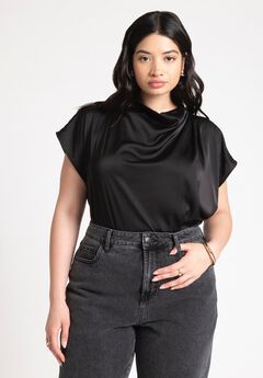 Pleat Detail Satin Shirt