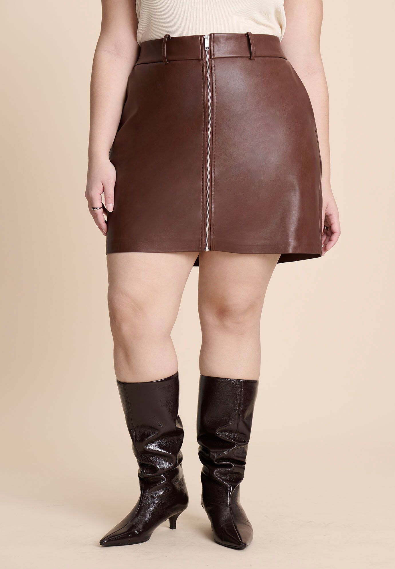 Faux Leather Mini Skirt