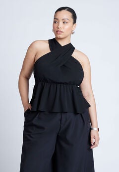 Halter Top With Peplum
