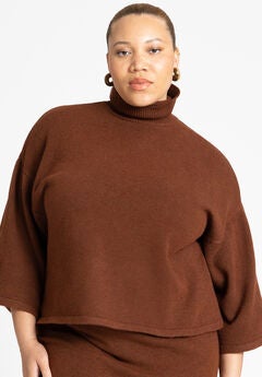 Plus Size Brown Sweater