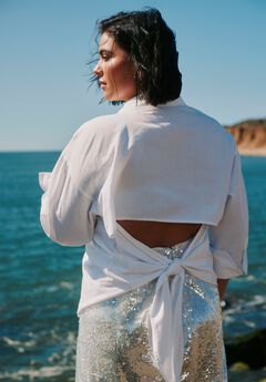 Tie Back Button Up Top
