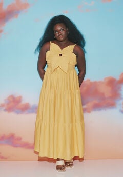 Flower Bustier Maxi Dress