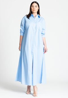 Collared Maxi Shirt Dress