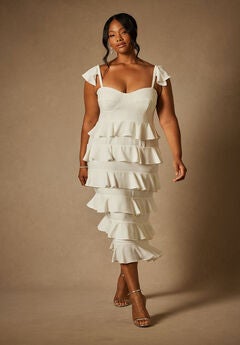Bridal by ELOQUII Corseted Tiered Dress