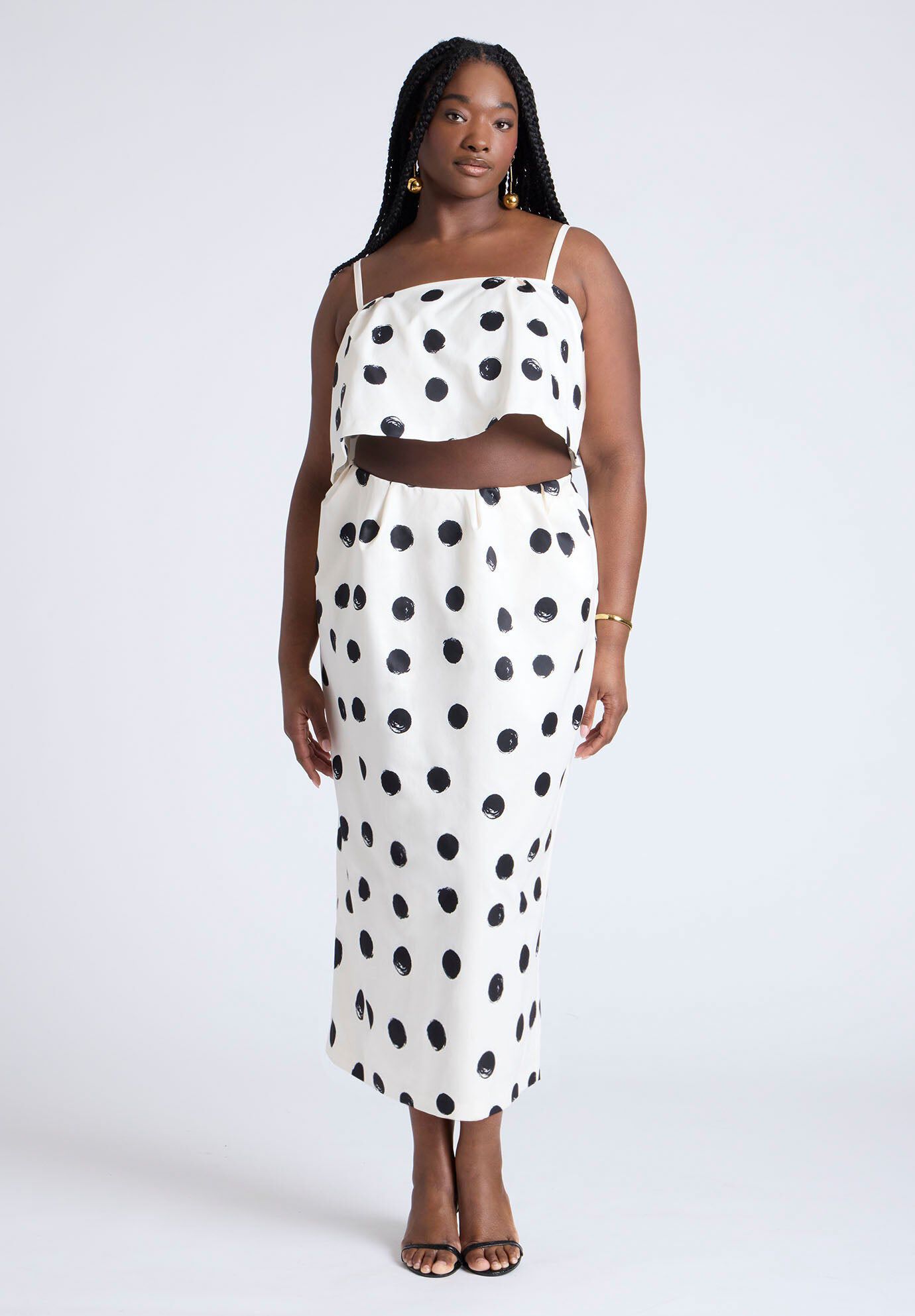  Printed Column Skirt 