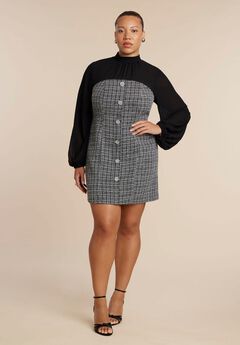 Tweed Twofer Mini Dress