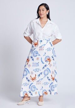 Printed Full Skirt