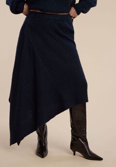 Asym Draped Sweater Skirt