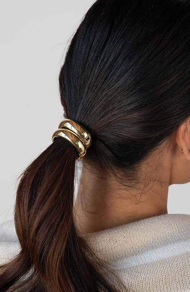 Cone Cuff Ponytail Holder, PAVLOVA WHITE, alternate image number 3