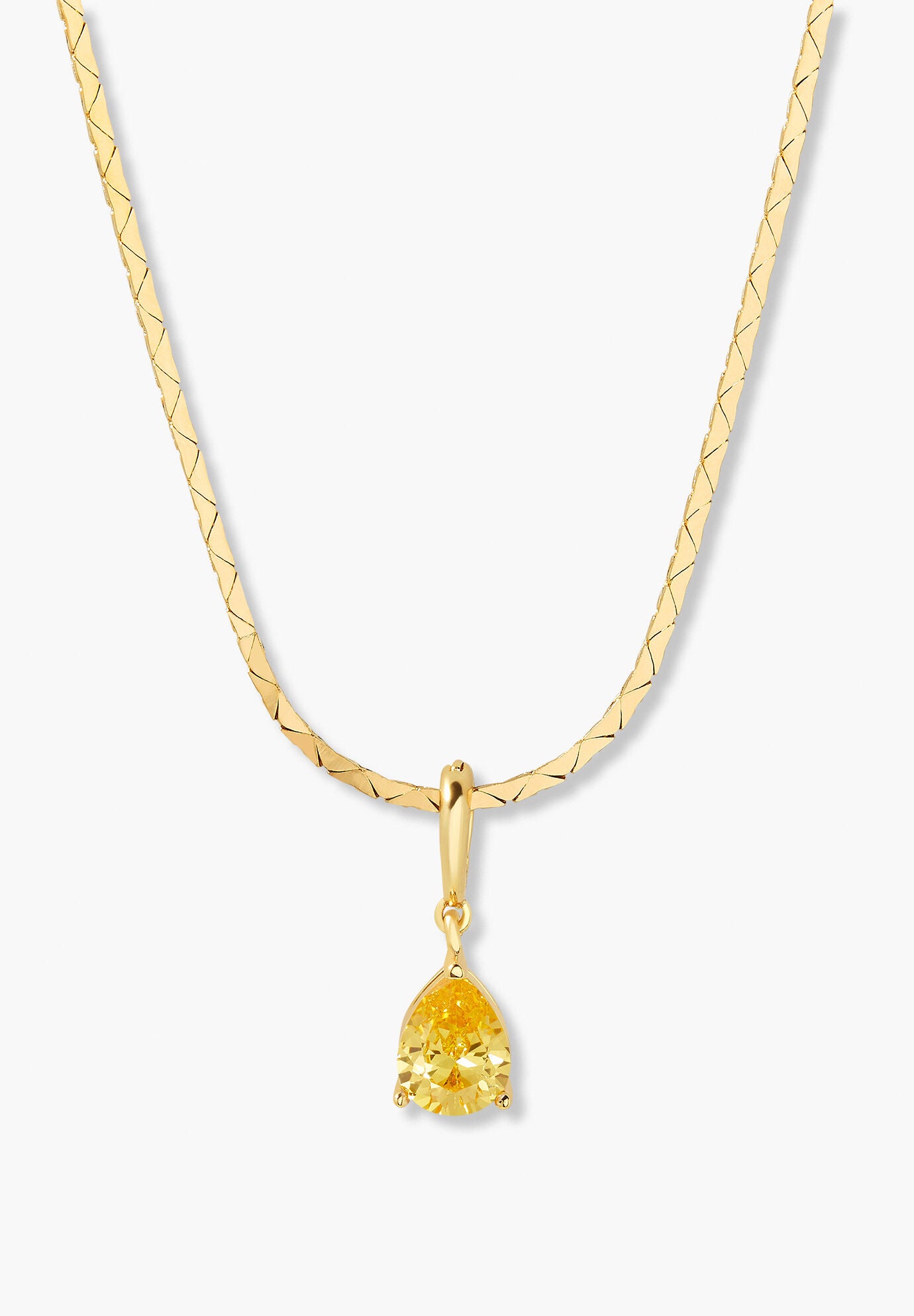 Melrose Teardrop Birthstone Necklace, NOVEMBER, hi-res image number 0
