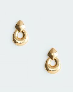 Round Diamond Stud Loop Earring