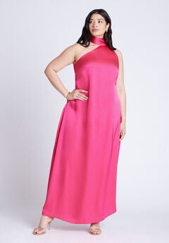 Scarf Neck Maxi Dress