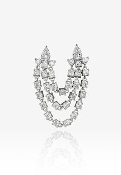 Vanna Double Pierced Silver Earring