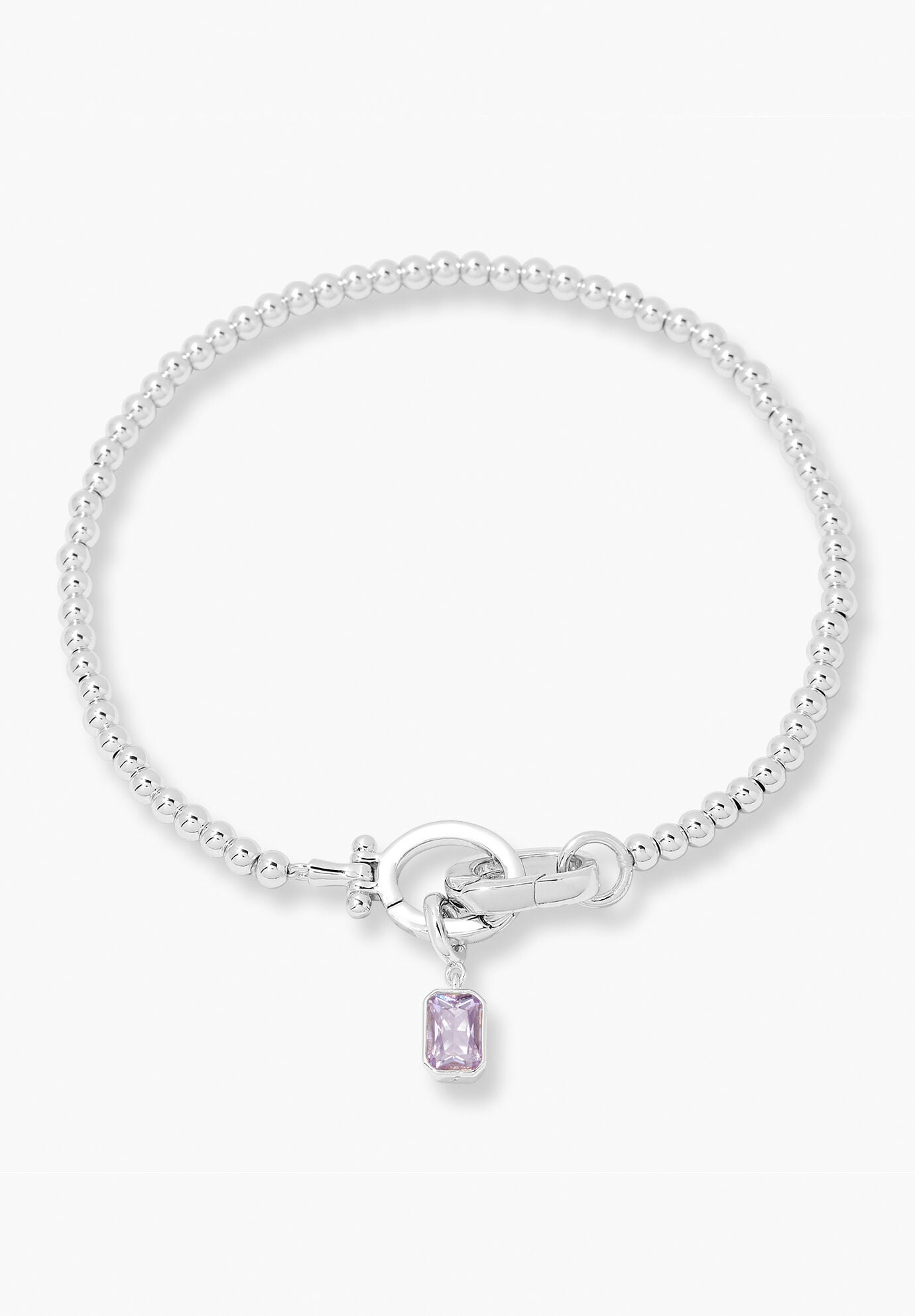 Mackenzie Silver Birthstone Bracelet, JUNE, hi-res image number 0