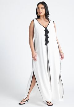 Plus Size V Neck Plunge Dresses