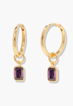 Mackenzie Gold Birthstone Hoops