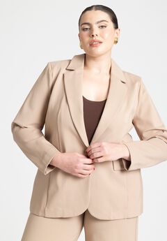 The Ultimate Stretch Long One Button Blazer