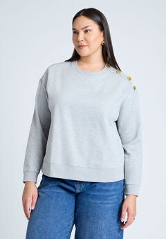 Shoulder-Button Sweatshirt