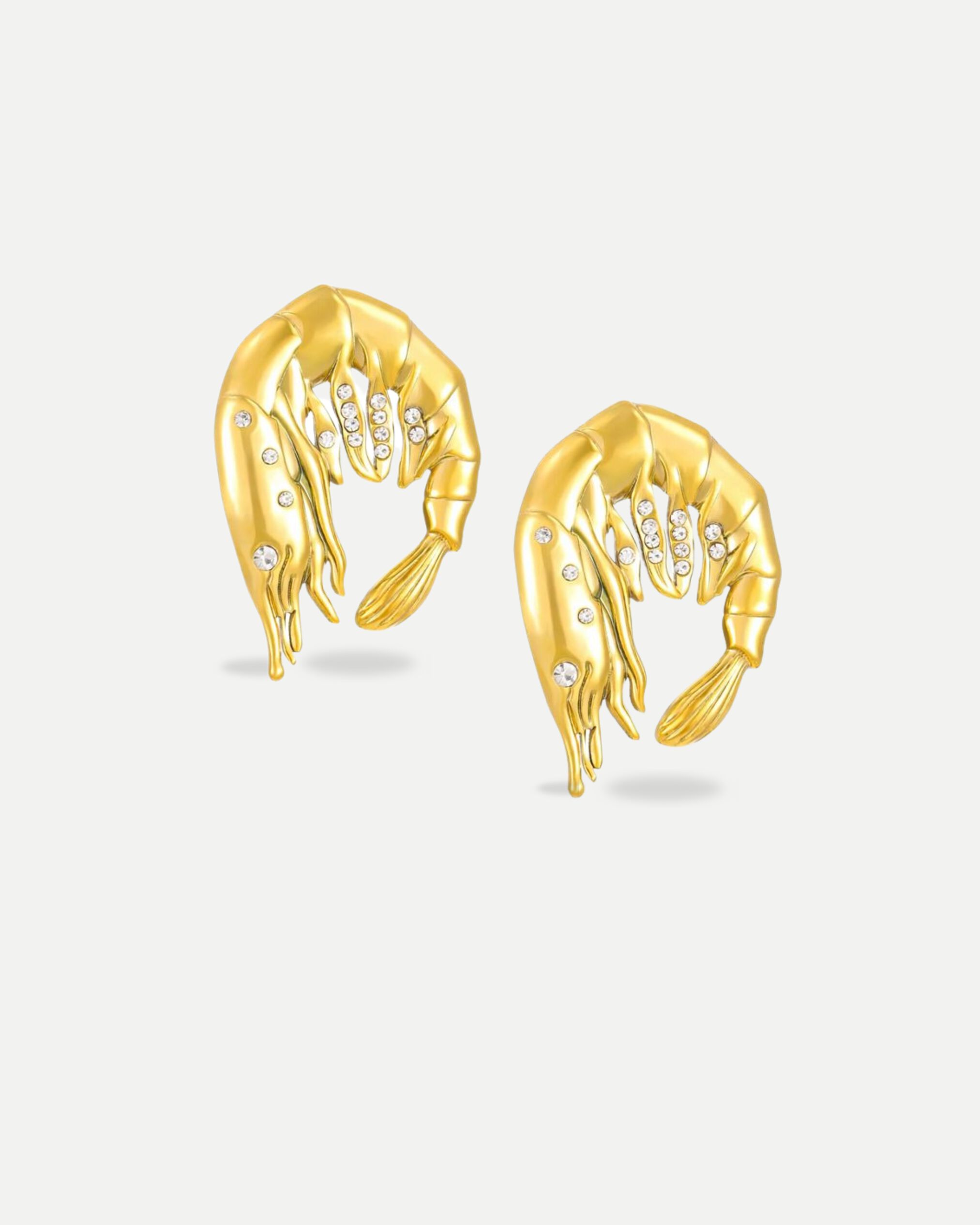 Gilda Prawn Earrings, GOLD, alternate image number 1