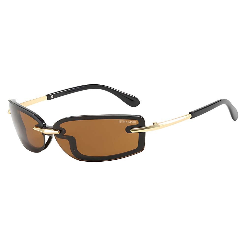 Zuri Sunglasses, BROWN AND GOLD, alternate image number 1