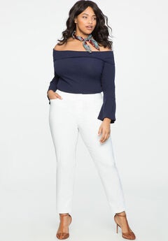 Plus Size White Dress Pants