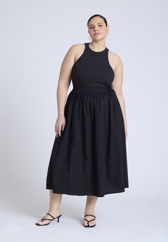 Midi Poplin Skirt