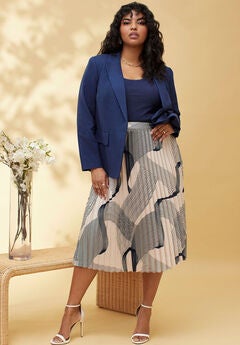 Pleated Midi Skirt