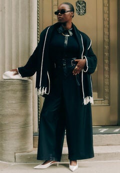 Faux Leather Pant With Belt Detail