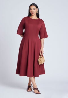 Seam Detail Ponte Work Dress