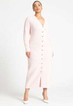 Heart Button Sweater Dress