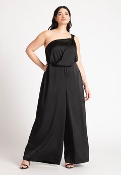 Tie Detail Satin Jumpsuit
