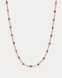 The Costa del Sol Beaded Necklace- Silver