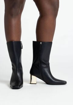 Womens Chunky Heel Combat Boots