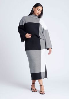 Intarsia Sweater Skirt