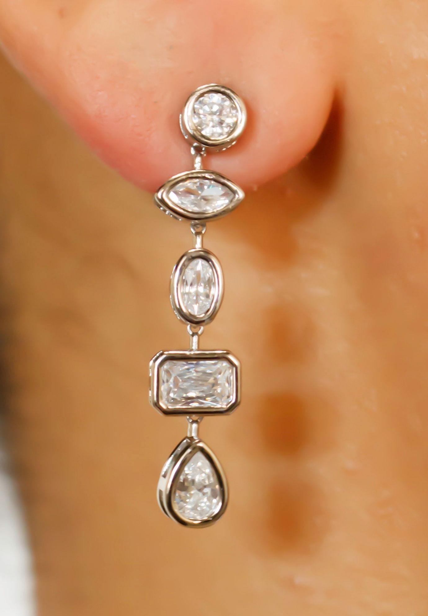 The Vic Silver Earrings, SILVER, on-hover image number 1