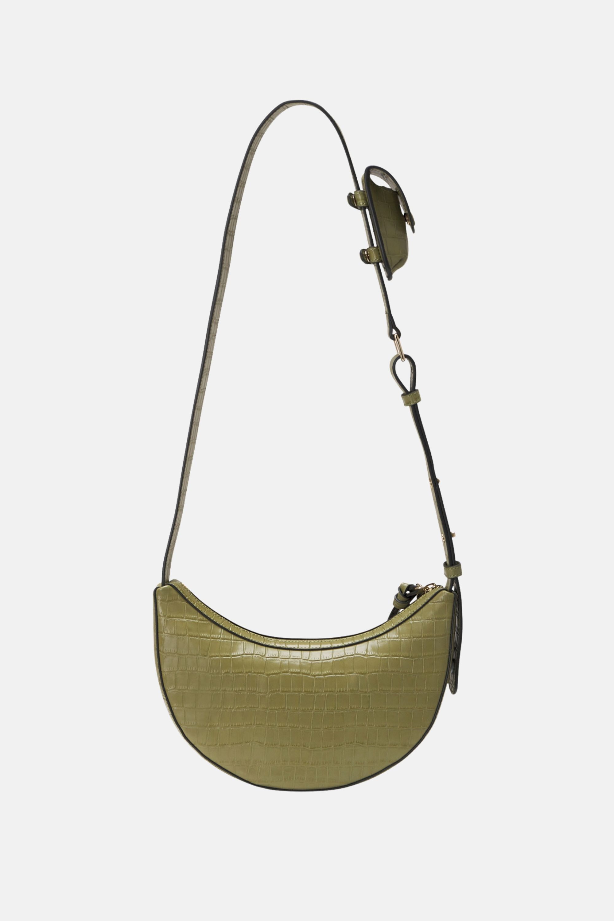 Rookie Croco Crossbody Medium- Cream, LEAF OLIVE, alternate image number 2