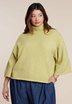 Plus Size High Neck Sweaters