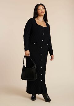 Sweater Dress With Buttons