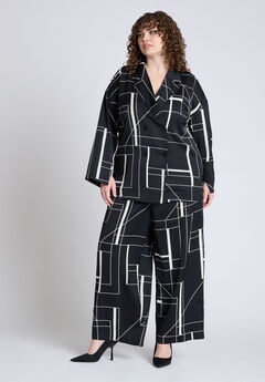 Pull On Printed Wide Leg Pant