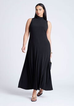 Mock Sleeveless Maxi Dress
