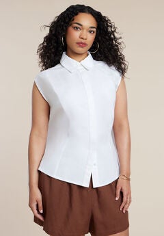 Button Up Shirt With Open Back