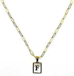 Pearlescent Initial Necklace